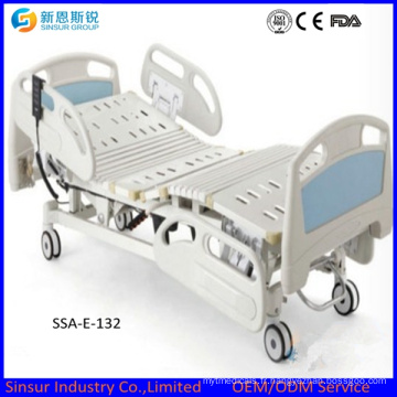 Meuble d&#39;hôpital électrique 3 fonction ABS Siderail Medical Bed